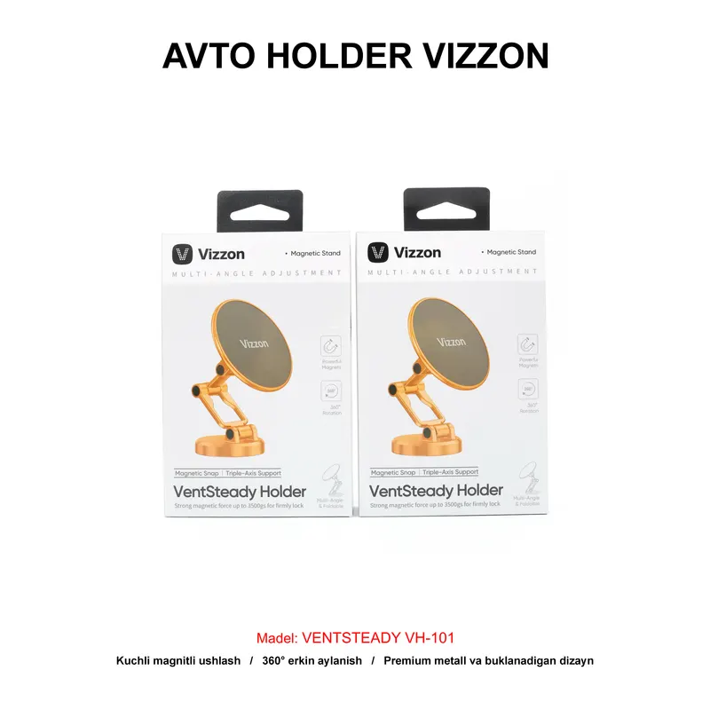 AVTO HOLDER VIZZON VENTSTEADY VH-101 ORANGE