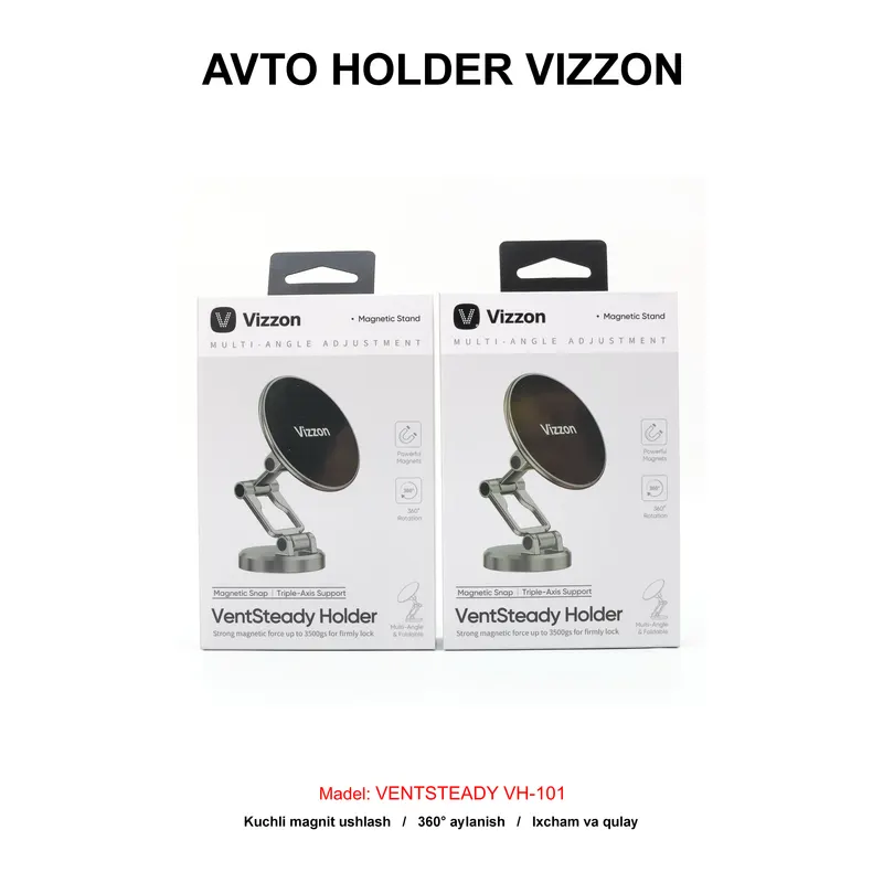 AVTO HOLDER VIZZON VENTSTEADY VH-101 GREY