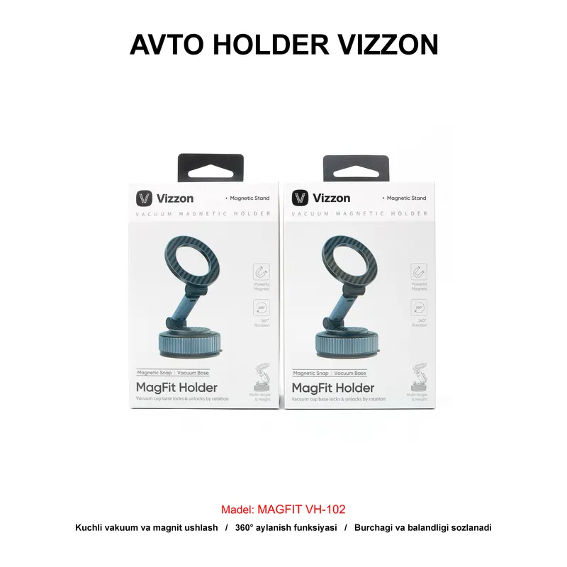 AVTO HOLDER VIZZON MAGFIT VH-102 BLACK