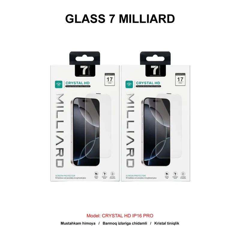 GLASS 7 MILLIARD CRYSTAL HD IP16 PRO 7MCHG16P