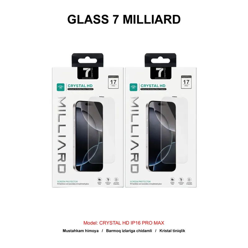 GLASS 7 MILLIARD CRYSTAL HD IP16 PRO MAX 7MCHG16PM