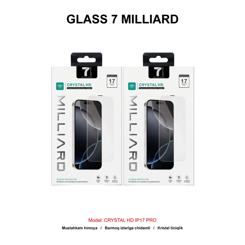 GLASS 7 MILLIARD CRYSTAL HD IP17 PRO 7MCHG17P
