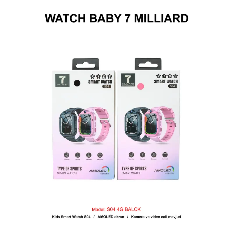 WATCH BABY 7 MILLIARD S04 4G BLACK