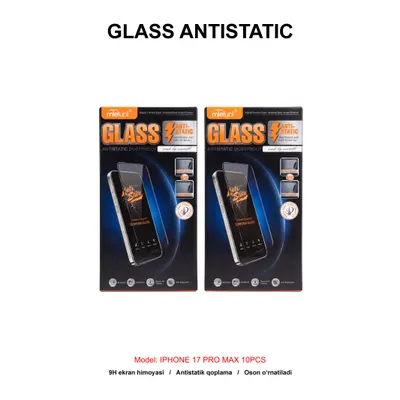 GLASS ANTISTATIC IPHONE 17 PRO MAX 10PCS
