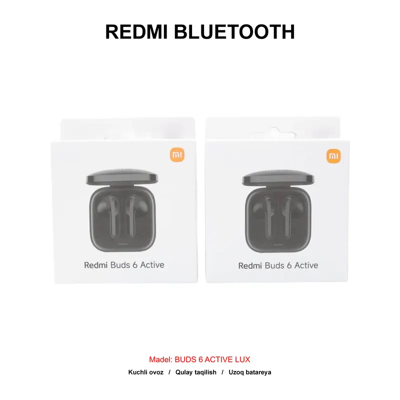 BLUETOOTH REDMI BUDS 6 ACTIVE BLACK (LUX)