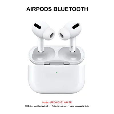 BLUETOOTH AIRPODS PRO 3 (PRO3-01/Z) WHITE