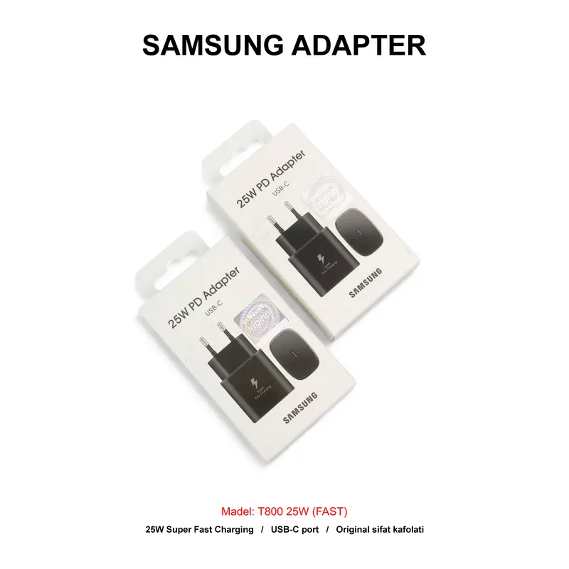ADAPTER T800 25W (FAST) BLACK