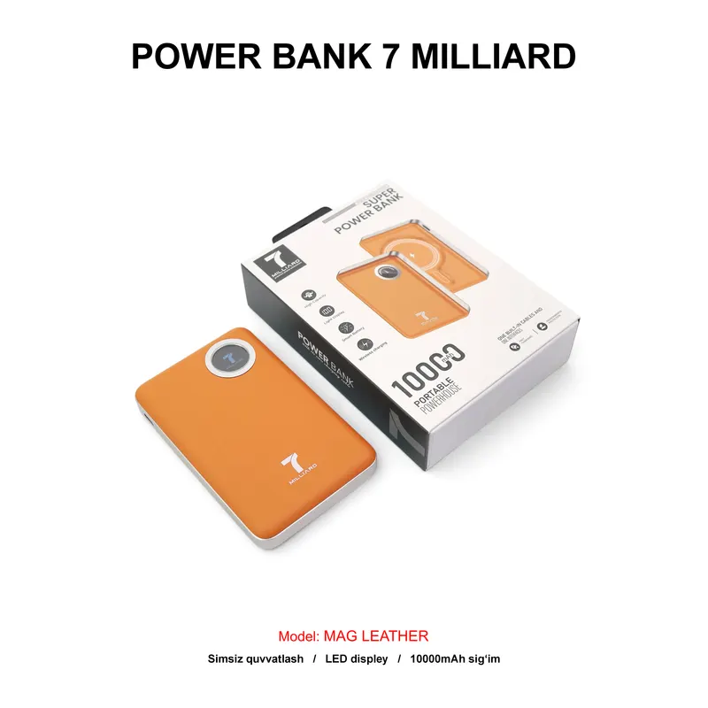 PB 7 MILLIARD MAG LEATHER 10000mAh 7MPBML10MOG ORANGE