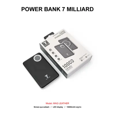 PB 7 MILLIARD MAG LEATHER 10000mAh 7MPBML10MBK BLACK