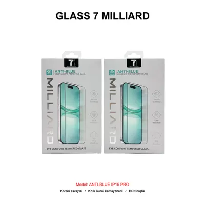 GLASS 7 MILLIARD ANTI-BLUE IP15 PRO 7MABG15P