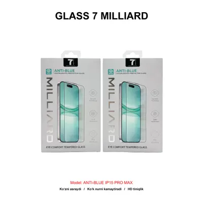 GLASS 7 MILLIARD ANTI-BLUE IP15 PRO MAX 7MABG15PM