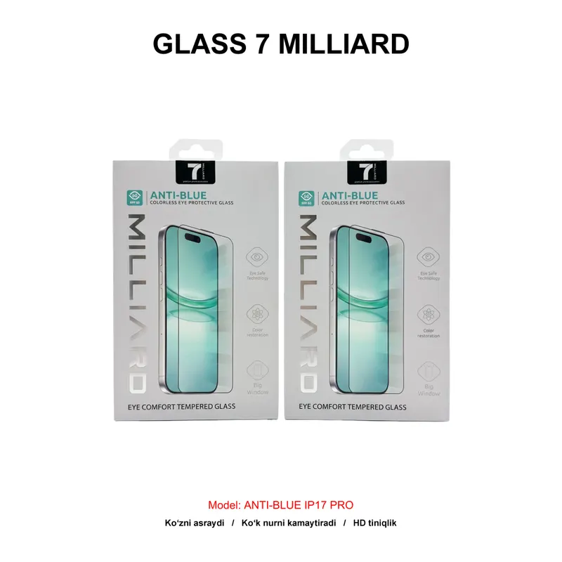 GLASS 7 MILLIARD ANTI-BLUE IP17 PRO 7MABG17P