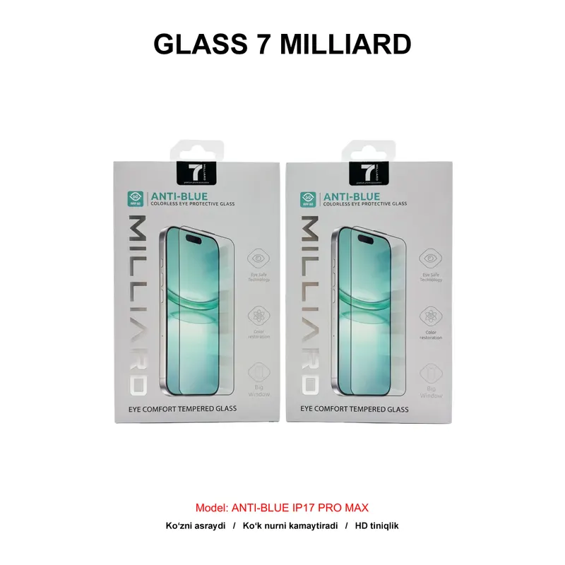 GLASS 7 MILLIARD ANTI-BLUE IP17 PRO MAX 7MABG17PM