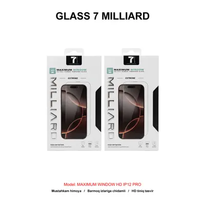 GLASS 7 MILLIARD MAXIMUM WINDOW HD IP12 PRO 7MMWHDG12P