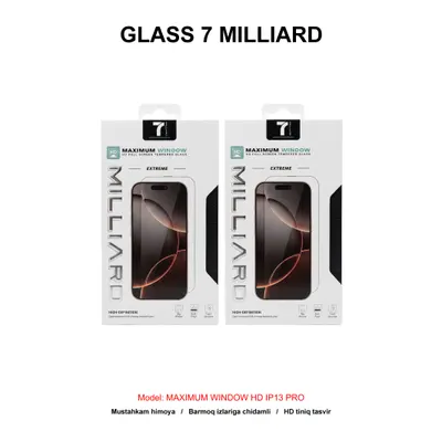 GLASS 7 MILLIARD MAXIMUM WINDOW HD IP13 PRO 7MMWHDG13P