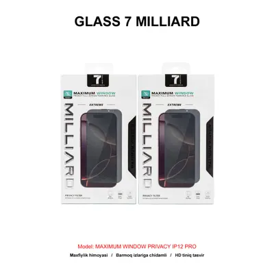 GLASS 7 MILLIARD MAXIMUM WINDOW PRIVACY IP12 PRO 7MMWPG12P