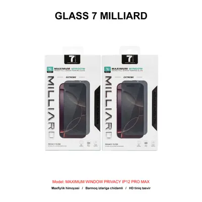 GLASS 7 MILLIARD MAXIMUM WINDOW PRIVACY IP12 PRO MAX 7MMWPG12PM