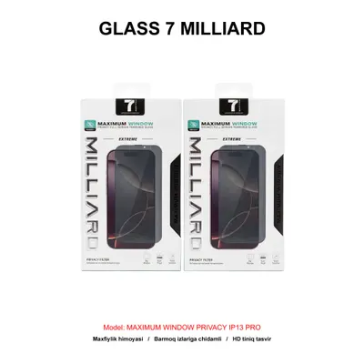 GLASS 7 MILLIARD MAXIMUM WINDOW PRIVACY IP13 PRO 7MMWPG13P