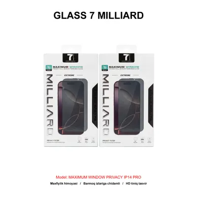 GLASS 7 MILLIARD MAXIMUM WINDOW PRIVACY IP14 PRO 7MMWPG14P