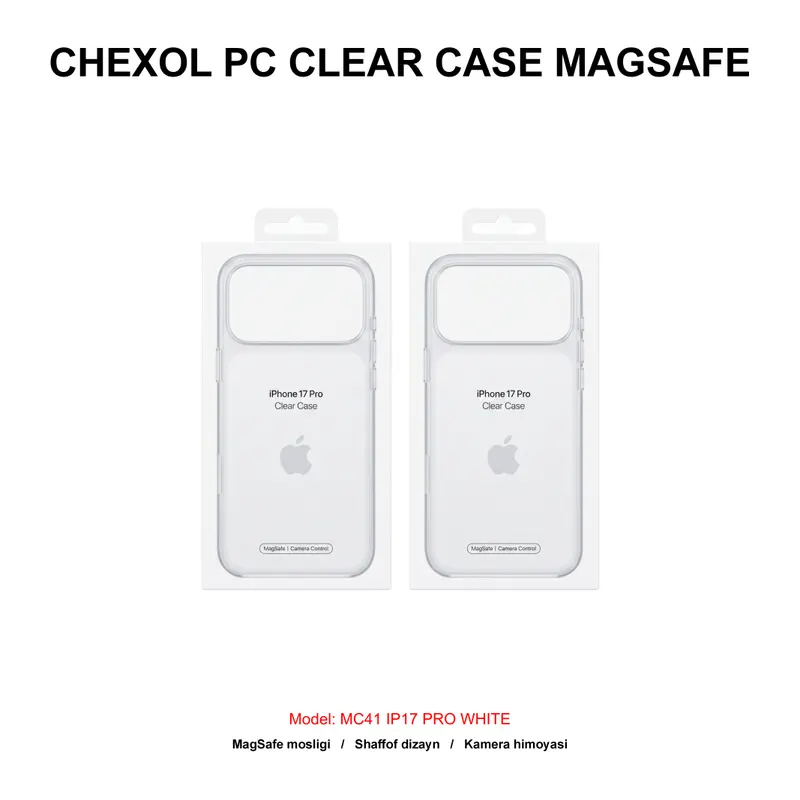 CHEXOL PC CLEAR CASE MAGSAFE MC41 IP17 PRO WHITE