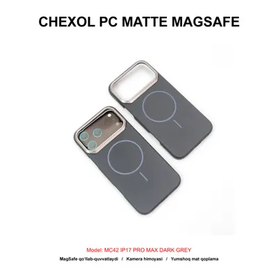 CHEXOL PC MATTE MAGSAFE MC42 IP17 PRO MAX DARK GREY