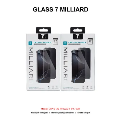 GLASS 7 MILLIARD CRYSTAL PRIVACY IP17 AIR 7MCPG17A