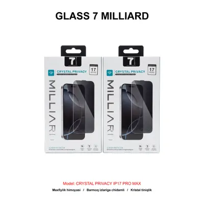 GLASS 7 MILLIARD CRYSTAL PRIVACY IP17 PRO MAX 7MCPG17PM