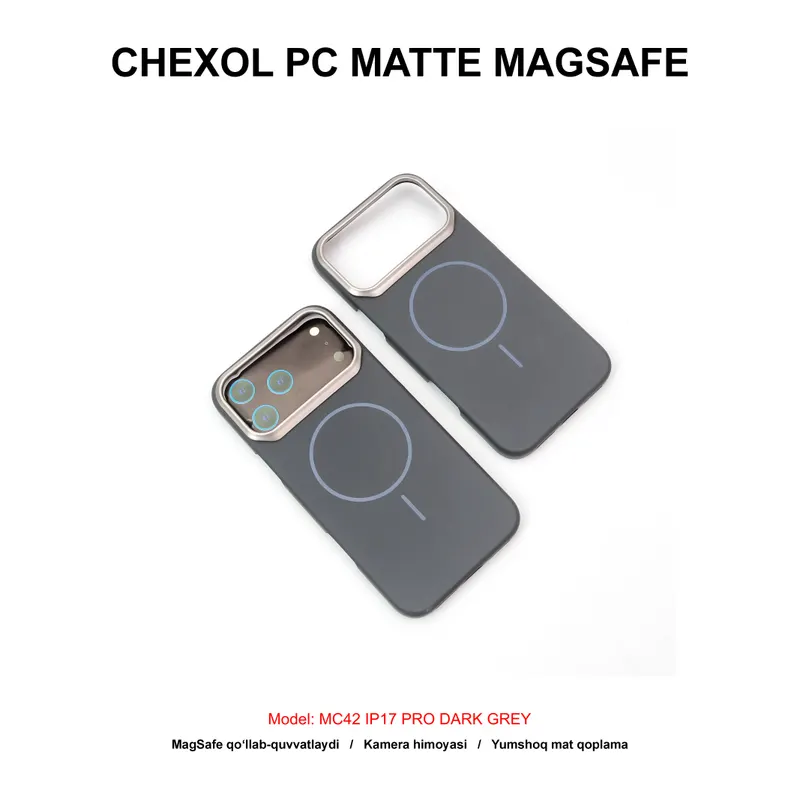 CHEXOL PC MATTE MAGSAFE MC42 IP17 PRO DARK GREY