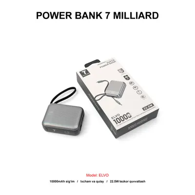 PB 7 MILLIARD ELVO 10000mAh 7MEPB10MGY GREY
