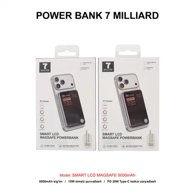 PB 7 MILLIARD SMART LCD MAGSAFE 5000mAh 7MPBSL5MBK BLACK