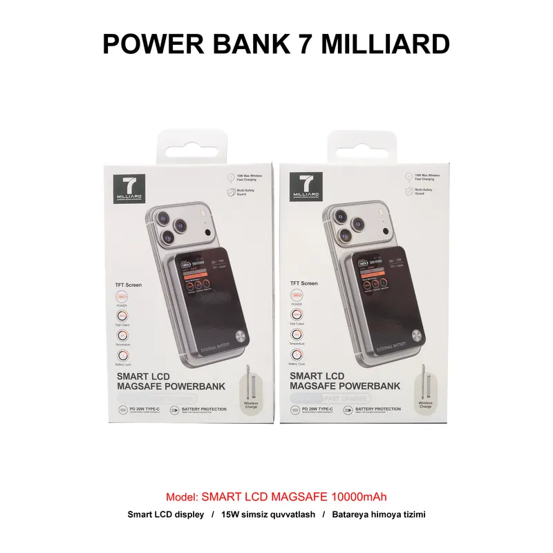 PB 7 MILLIARD SMART LCD MAGSAFE 10000mAh 7MPBSL10MBK BLACK
