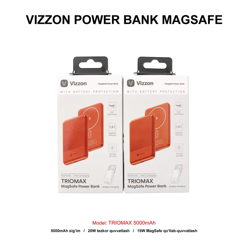 PB VIZZON TRIOMAX MAGSAFE 5000mAh 7MTPB5MOG ORANGE