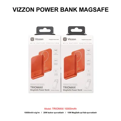 PB VIZZON TRIOMAX MAGSAFE 10000mAh 7MTPB10MOG ORANGE