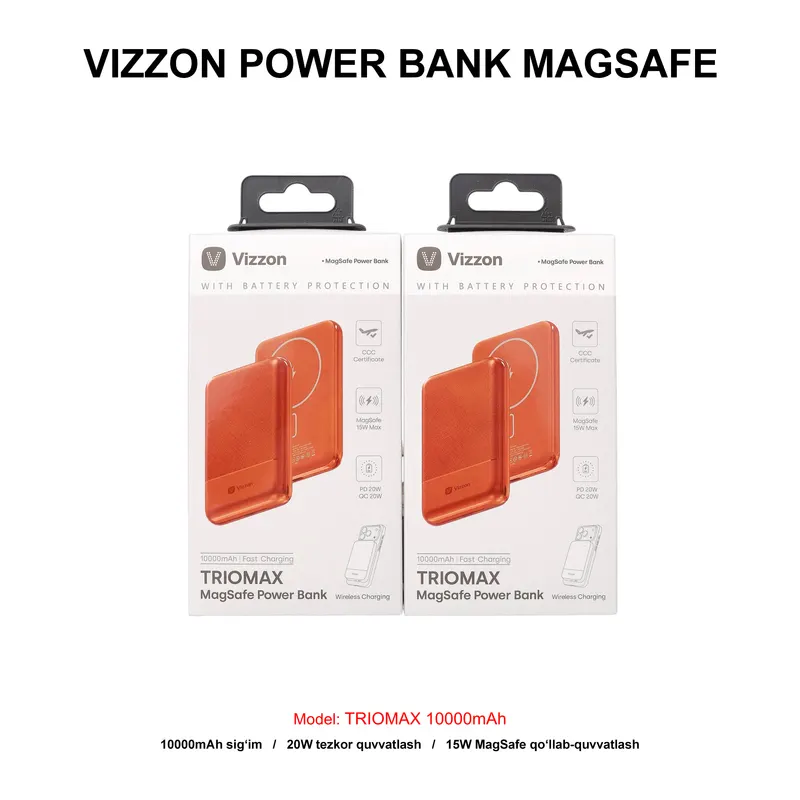 PB VIZZON TRIOMAX MAGSAFE 10000mAh 7MTPB10MOG ORANGE