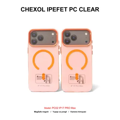 CHEXOL IPEFET PC CLEAR PC02 IP17 PRO MAX ORANGE