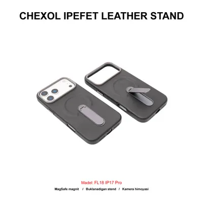 CHEXOL IPEFET LEATHER STAND FL18 IP17 PRO BLACK