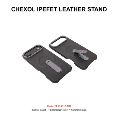 CHEXOL IPEFET LEATHER STAND FL18 IP17 AIR BLACK