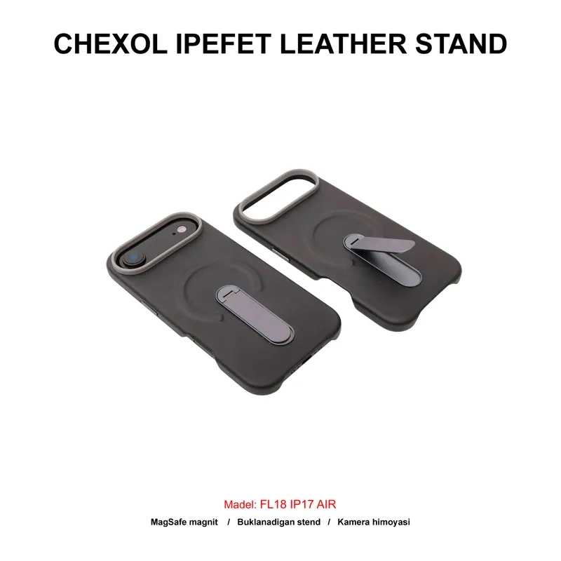 CHEXOL IPEFET LEATHER STAND FL18 IP17 AIR BLACK