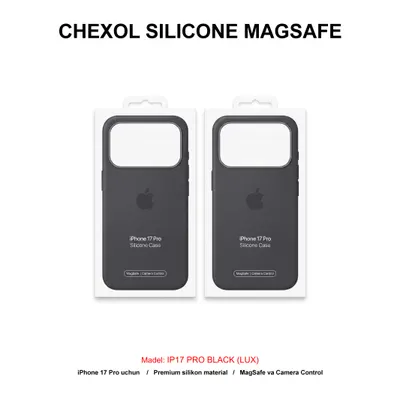 CHEXOL SILICONE MAGSAFE IP17 PRO BLACK (LUX)