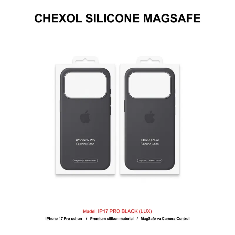 CHEXOL SILICONE MAGSAFE IP17 PRO BLACK (LUX)