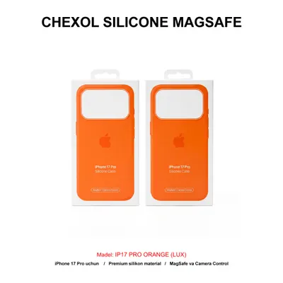 CHEXOL SILICONE MAGSAFE IP17 PRO ORANGE (LUX)