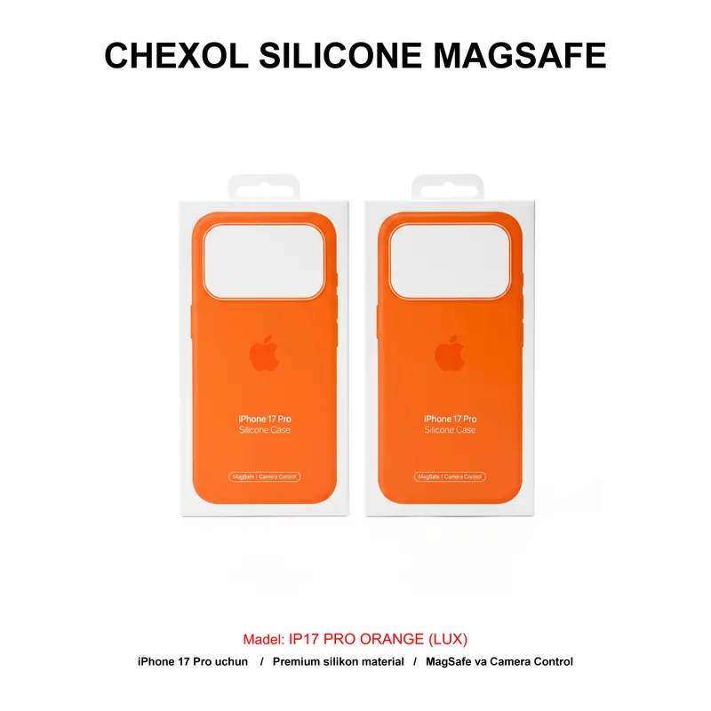 CHEXOL SILICONE MAGSAFE IP17 PRO ORANGE (LUX)