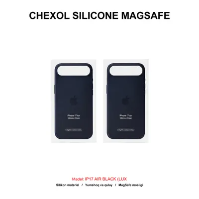 CHEXOL SILICONE MAGSAFE IP17 AIR BLACK (LUX)