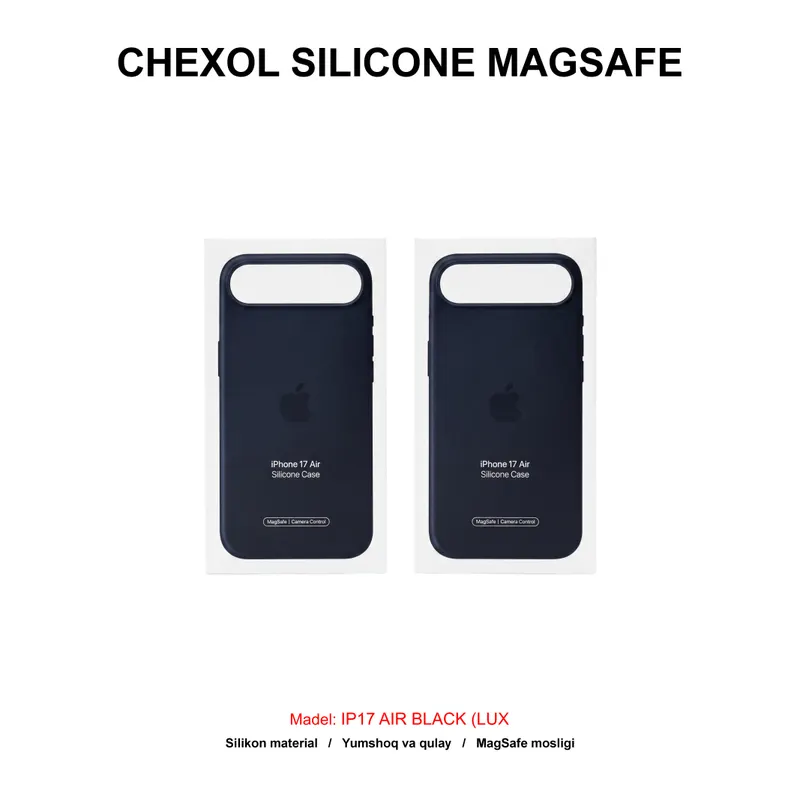 CHEXOL SILICONE MAGSAFE IP17 AIR BLACK (LUX)