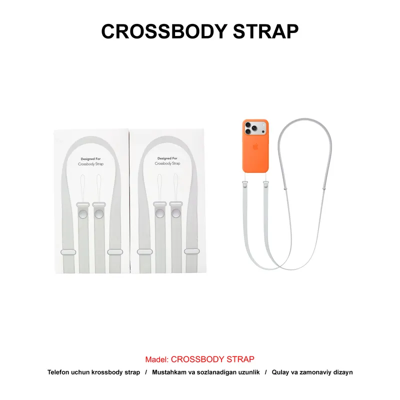 CROSSBODY STRAP LIGHT GREY
