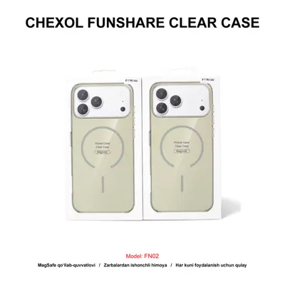 CHEXOL FUNSHARE CLEAR CASE FN02 IP17 PRO GREY
