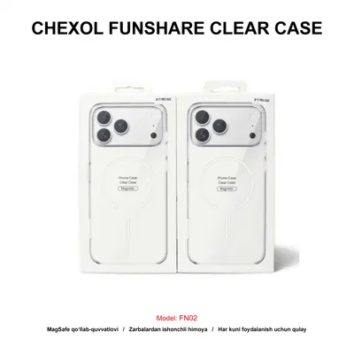 CHEXOL FUNSHARE CLEAR CASE FN02 IP17 PRO MAX WHITE