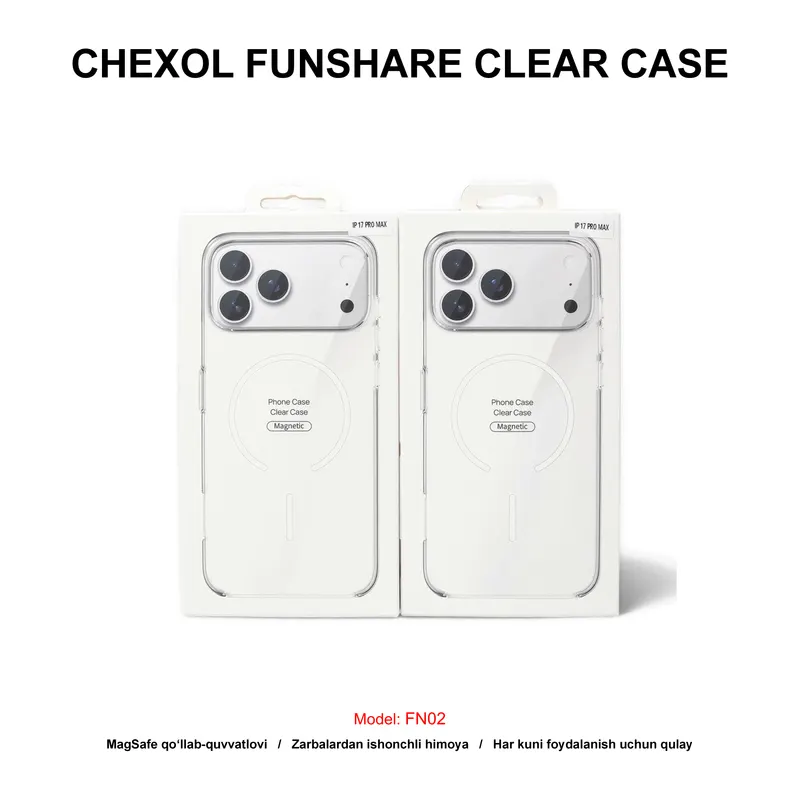 CHEXOL FUNSHARE CLEAR CASE FN02 IP17 PRO MAX WHITE