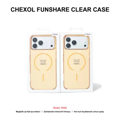 CHEXOL FUNSHARE CLEAR CASE FN02 IP17 PRO MAX ORANGE