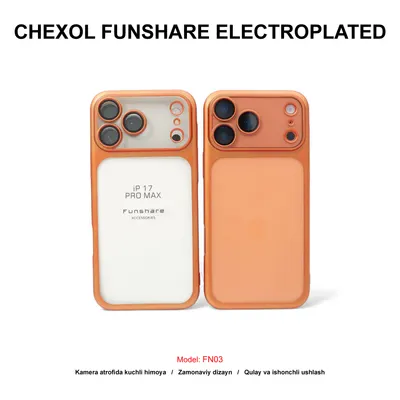 CHEXOL FUNSHARE ELECTROPLATED FN03 IP17 PRO MAX ORANGE